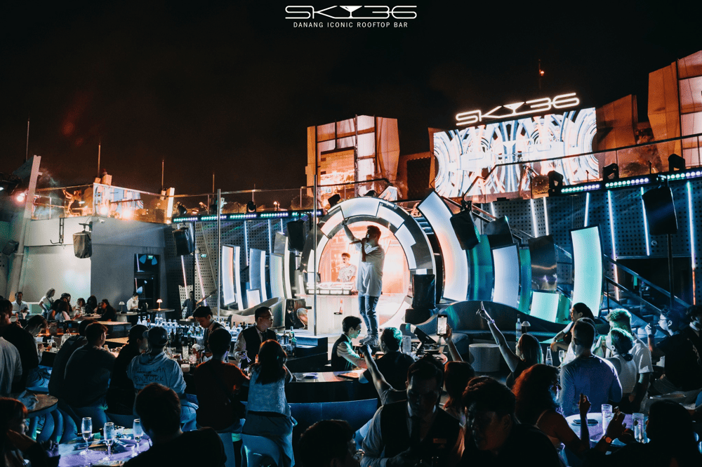 The drink selection is equally premium, guests can indulge in elite champagnes, luxury spirits, and signature cocktails. For daily happy hours from 6:00 PM to 9:00 PM, guests can enjoy exclusive drink combos featuring cocktails, mocktails, Corona packs, and bar bites, ideal for unwinding after work or kicking off a night out. Whether lounging under the stars or dancing the night away, every moment at Sky36 is accompanied by impeccable service and sophisticated surroundings.